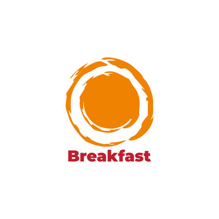 fried eggs brush art breakfast symbol vectorのイラスト素材