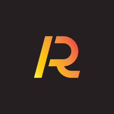letter rc simple geometric gradient logo vectorのイラスト素材