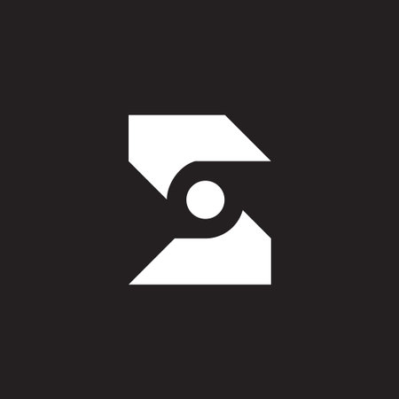 letter s rotate arrows simple geometric logo vector