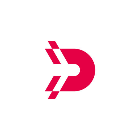 letter d airplane abstract simple logo vectorのイラスト素材