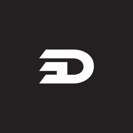 letters d rush run simple geometric logo vectorのイラスト素材