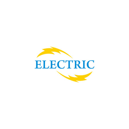 text electric bolt simple decoration vectorのイラスト素材