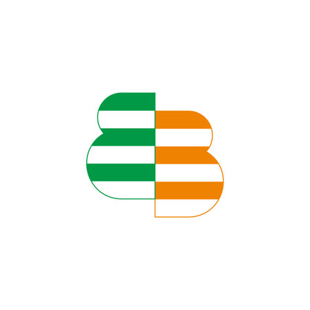 letters bb simple stripes colorful geometric logo vectorのイラスト素材