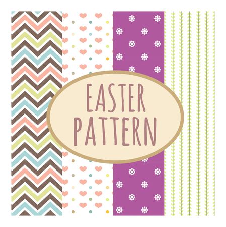 cute pastel stripes or chevron seamless patternのイラスト素材