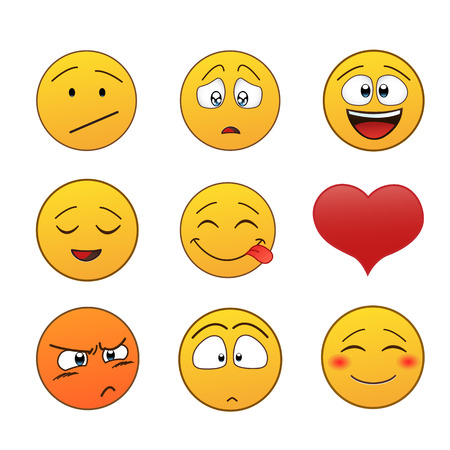 Set of Emoticons. Set of Emoji.のイラスト素材