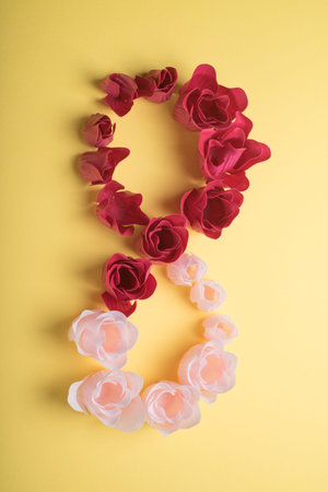eight made out of rosess -happy 8 march