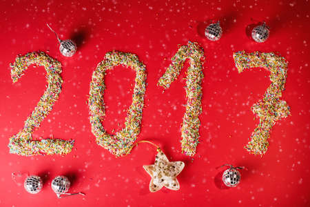 happy 2017の写真素材