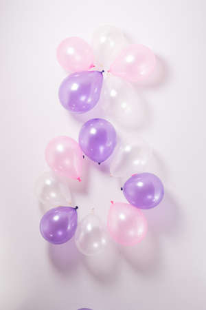 Balloons on the wallの写真素材