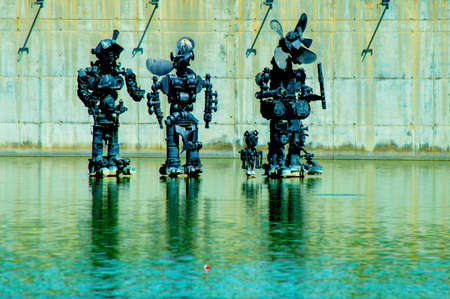 Robots in waterのeditorial素材
