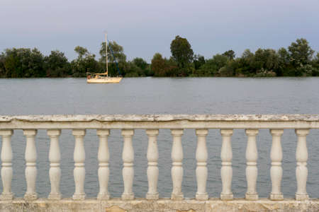 Boat on the riverの写真素材
