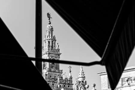 The tower and the awningの写真素材