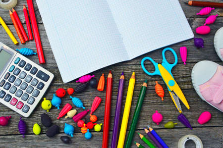color lower class school aids for learningの写真素材
