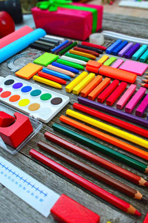 color lower class school aids for learningの写真素材