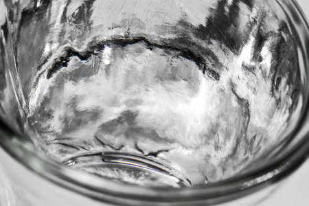fresh clean water in a transparent glassの写真素材