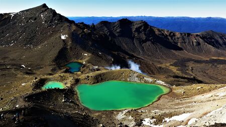 Tongariro Alpine Crossing, New Zealandの写真素材