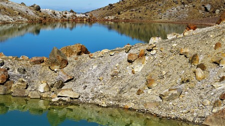 Mountain lake, New Zealandの写真素材