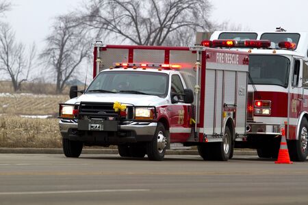 Parked Fire Truckのeditorial素材