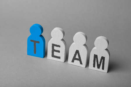 Business team of white men and the leader of the blueの写真素材