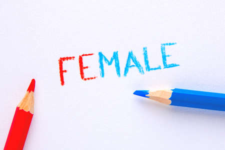 Transgender is man or a woman. Word female consists of the word male.の写真素材