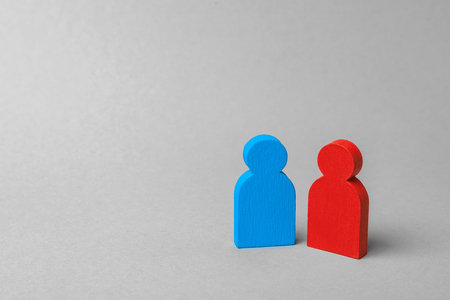 Man and woman or business partners. Copy space for text
