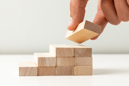 Stairs up as a symbol of career growth up or business success.