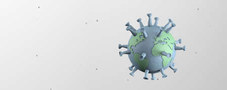 virus, a virus in the form of the earth.の写真素材