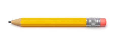 Pencil isolated on a white background. 3d render.の写真素材