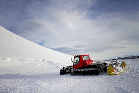 Snowmobil in winter