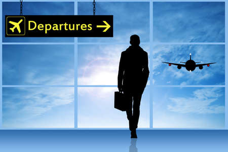 Departures in airportの写真素材