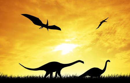 Prehistoric dinosaursの写真素材