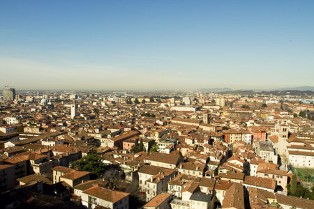 Aereal view of Brescia city