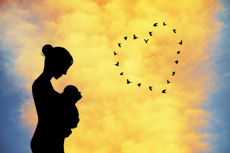 Mother with babyの写真素材