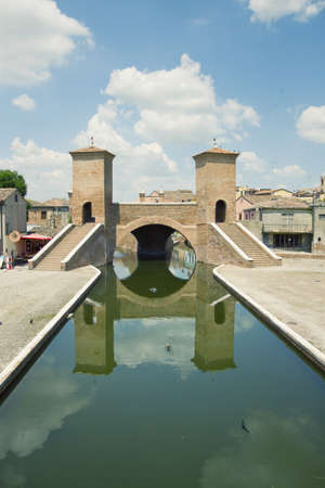 View of Comacchio, Ferrara, Italyのeditorial素材