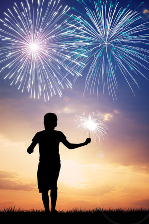 Fireworks explosionの写真素材