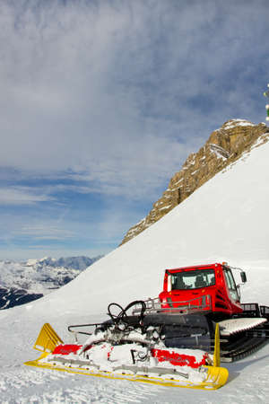 Snowmobile in  winter landsacpeのeditorial素材