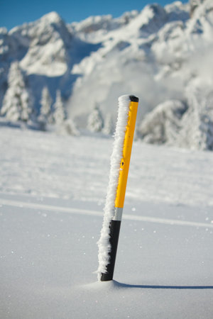 Danger snow sign