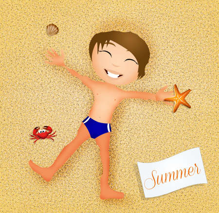 child in summerの写真素材