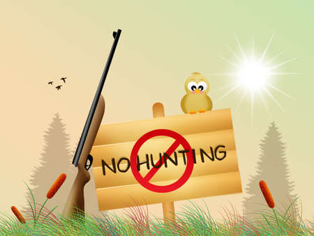 hunting banの写真素材