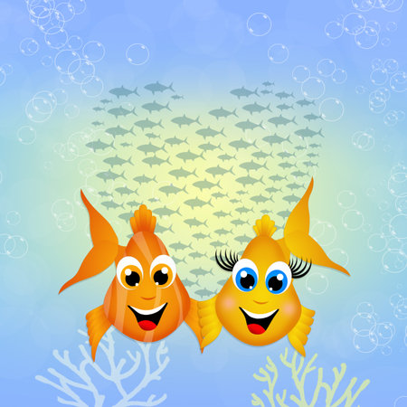 Red fishesの写真素材