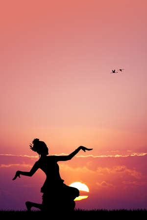 Indonesian danceの写真素材