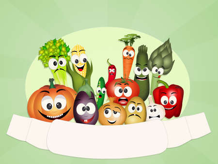 funny vegetablesの写真素材