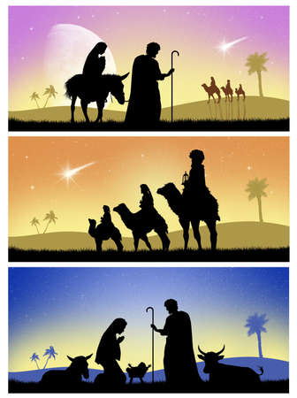 Christmas Nativity sceneの写真素材