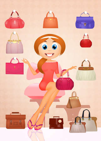 shop of bagsの写真素材