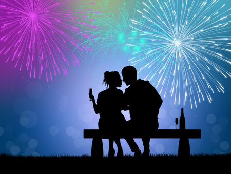 fireworks explosion for the New Yearの写真素材