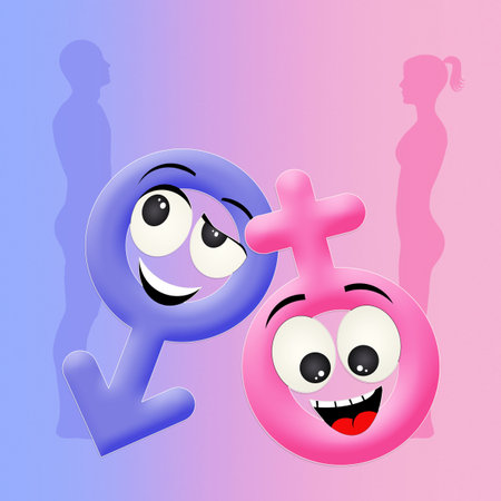 male and female symbolの写真素材