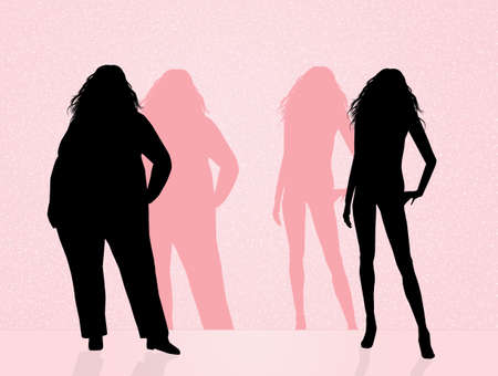 before and after dietの写真素材