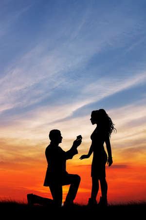 man from ring to womanの写真素材