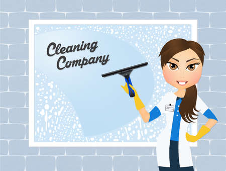 window cleanerの写真素材