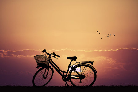 bicycle at sunset