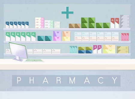 illustration of pharmacyの写真素材